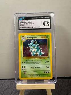 CGC 9.5 MINT+ Nidoqueen 2000 Base Set 2 12/130 Pokemon Card - Image 1