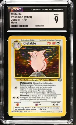 CGC 9 Clefable 1/64 Holo Jungle Pokemon Card - Image 1