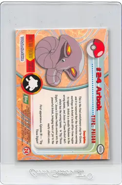 ARBOK #24 - GREEN Logo - NON-HOLO - SERIES 1 - TOPPS Pokemon Card - NM/LP - Image 2
