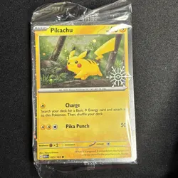 Sealed Pokemon TCG Snowflake Stamped Pikachu Holiday Calendar 025/165 Promo Card - Image 1