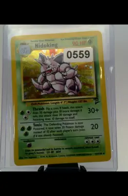 Pokemon TCG Nidoking Base Set Holo Unlimited Rare Card 11/102 LP/NM - Image 1