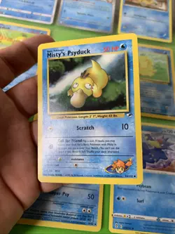Pokemon Binder Collection Psyduck Golduck Cards WOTC Rocket Gym B&W - Image 3