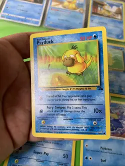 Pokemon Binder Collection Psyduck Golduck Cards WOTC Rocket Gym B&W - Image 5