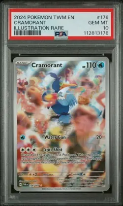 PSA 10 Cramorant 176 IR Twilight Masquerade #176 2024 Pokemon Card GEM MINT - Image 1