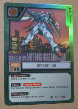 GUNDAM MS WAR TCG 2001 BANDAI FOIL PROMO BF-P20 DETROIT, MI. EVENT CARD #5608 - Image 1