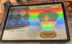 Harry Potter Trading Card Game TCG Harry Potter Wizard Foil 8/116 Rare Foil 2001 - Image 1