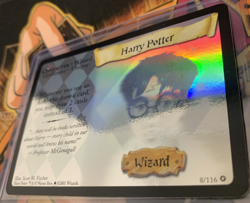 Harry Potter Trading Card Game TCG Harry Potter Wizard Foil 8/116 Rare Foil 2001 - Image 2