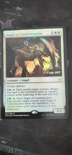 MtG Angel of Condemnation Foil Prerelease Promo - Image 1