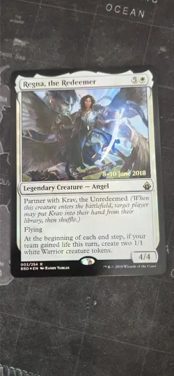 MtG Regna the Redeemer Foil Prerelease Promo - Image 1