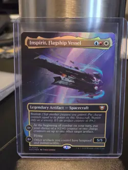 Inspirit, Flagship Vessel (Borderless) Commander: Edge of Eternities Foil - Image 1