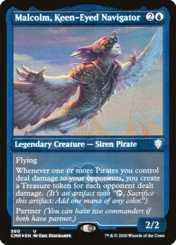 1x Malcolm, Keen-Eyed Navigator (FOIL ETCHED) - NM - See Pic for Set - Image 1