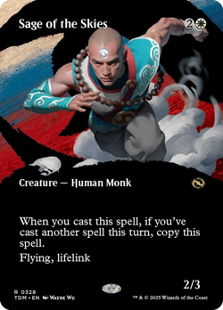 Sage of the Skies (Borderless) [Tarkir: Dragonstorm] Magic MTG - Image 1