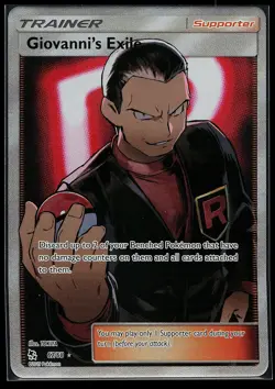 Pokemon Card - Giovanni's Exile Hidden Fates 67/68 Ultra Rare Full Art SM Holo - Image 1