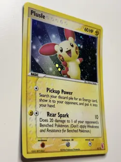 Plusle 6/12 EX Trainer Deck Kit Holo 2006 Vintage Pokemon TCG Card LP - Image 2