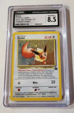 Eevee 11/53 Wotc Black Star Promo Holo Pokemon CGC 8.5 NM/MINT+ - Image 1
