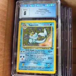Vaporeon - 12/64 Jungle Unlimited Holo Rare Pokemon - PSA 8 NM/MINT - Image 1