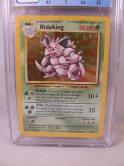 Pokemon Unlimited Nidoking Holo Base Set 11/102 CGC 8 w/ Subgrades 1999 - Image 3