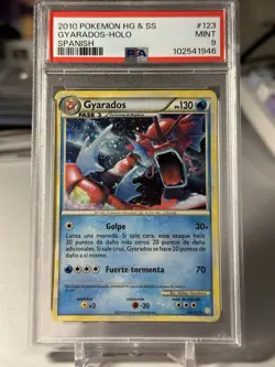PSA 9 Shining Gyarados 2010 Pokemon Heartgold & Soulsilver Spanish #123 - Image 1