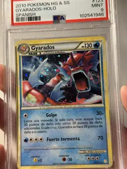PSA 9 Shining Gyarados 2010 Pokemon Heartgold & Soulsilver Spanish #123 - Image 3