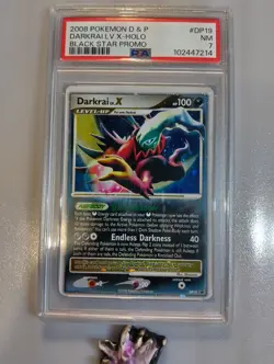 2008 Pokemon D & P Darkrai LV.X Holo Black Star Promo PSA 7 - Image 1