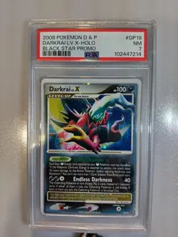 2008 Pokemon D & P Darkrai LV.X Holo Black Star Promo PSA 7 - Image 2