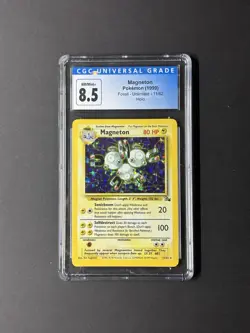 Magneton 11/62 Holo Rare Fossil Pokemon TCG 1999 Unlimited CGC 8.5 Blue - Image 1