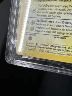 Magneton 11/62 Holo Rare Fossil Pokemon TCG 1999 Unlimited CGC 8.5 Blue - Image 4