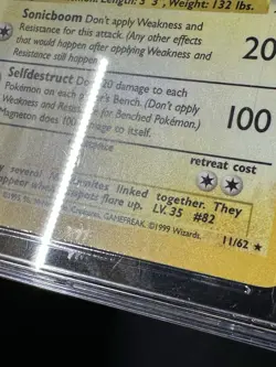 Magneton 11/62 Holo Rare Fossil Pokemon TCG 1999 Unlimited CGC 8.5 Blue - Image 5
