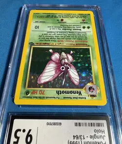 👀 VENOMOTH - CGC 9.5 - 1999 Pokemon Jungle Unlimited Holo Like PSA 13/64 📈 - Image 4