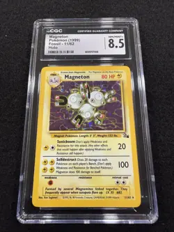 Pokemon Magneton Holo 11/62 from Fossil Unlimited in a CGC 8.5 !! - Image 1