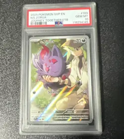 2025 Pokemon SVP Journey Together Black Star Promo N’s Zorua 189 PSA 10 Gem Mint - Image 1