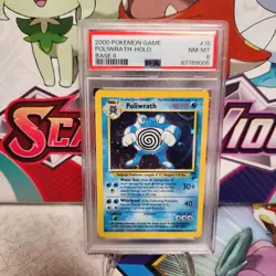 PSA 8 Poliwrath 15/130 Holo Rare - Base Set 2 - Pokemon TCG - SHIPS FAST - Image 1