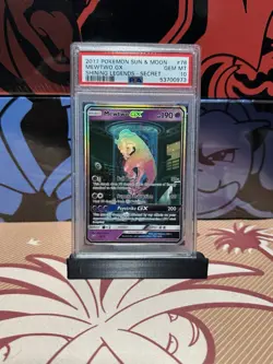 2017 POKEMON SUN & MOON SHINING LEGENDS SECRET #78 MEWTWO GX PSA 10 - Image 1