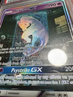 2017 POKEMON SUN & MOON SHINING LEGENDS SECRET #78 MEWTWO GX PSA 10 - Image 3