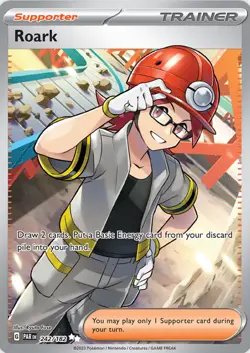 Pokemon TCG Roark 242/182 Ultra Rare SV Paradox Rift Holo En - Image 1