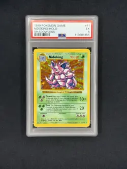 Nidoking 1999 Pokemon Base Set Shadowless Holo #11 PSA 5 - Image 1
