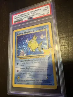 2021 Pokemon Celebrations Classic Collection #66 Shining Magikarp Holo PSA 9 - Image 1