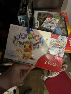 Pokemon TCG Prismatic Evolutions ETB with Booster Bundle Costco 2-Pack Sealed - Image 1