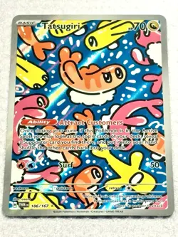 Pokemon TCG Illustration Rare Tatsugiri #186/167 Twilight Masquerade - Image 4