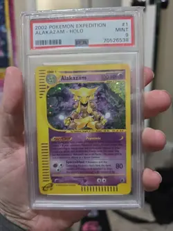 Pokemon Alakazam TCG Expedition Base Set Holo Rare PSA 9 - Image 1