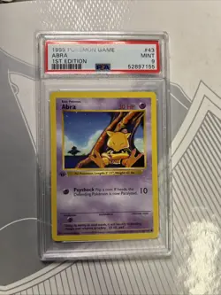 PSA 9 - Pokemon ABRA - 1st EDITION Shadowless Base Set - 43/102 - Common - Image 1