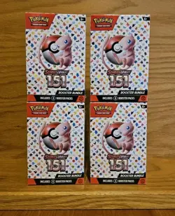 151 Pokemon TCG Booster Bundle New Factory Sealed Lot Of 4 - Image 1