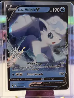 Alolan Vulpix V 033/195 Sealed Snowflake Holiday Calendar Promo Pokemon TCG NM - Image 1