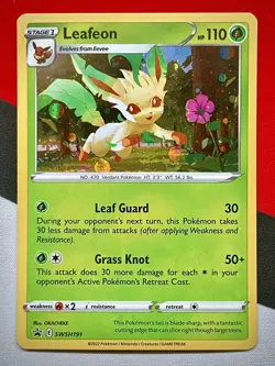 NEW 2022 Leafeon SWSH191 Brilliant Stars Blister Promo Holo Pokemon PACK FRESH - Image 1