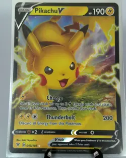 Pokemon TCG Pikachu V 043/185 Vivid Voltage Holo Ultra Rare Near Mint/Mint - Image 1