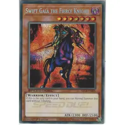 Swift Gaia the Fierce Knight Yu-Gi-Oh! SBCB-EN005 1st Secret Rare - Image 1