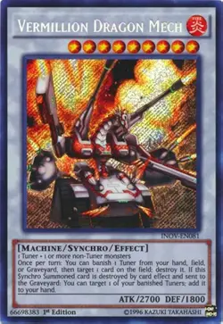 Vermillion Dragon Mech Yu-Gi-Oh! INOV-EN081 1st Secret Rare - Image 1