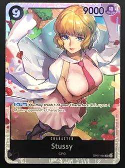STUSSY OP07-085 One Piece Card Game TCG Super Rare SR ENGLISH NM - Image 1