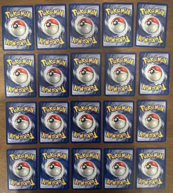 Base Set Lot of 20 Uncommons/Commons, No Duplicates - Vintage Pokemon TCG Cards - Image 2