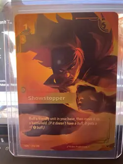 Riftbound TCG Showstopper Signature Spell Card - Image 1